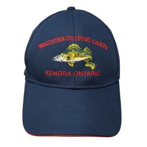 Waltsen Outpost Camps Kenora Ontario Fitted Baseball Cap Blue One Size Kayjet